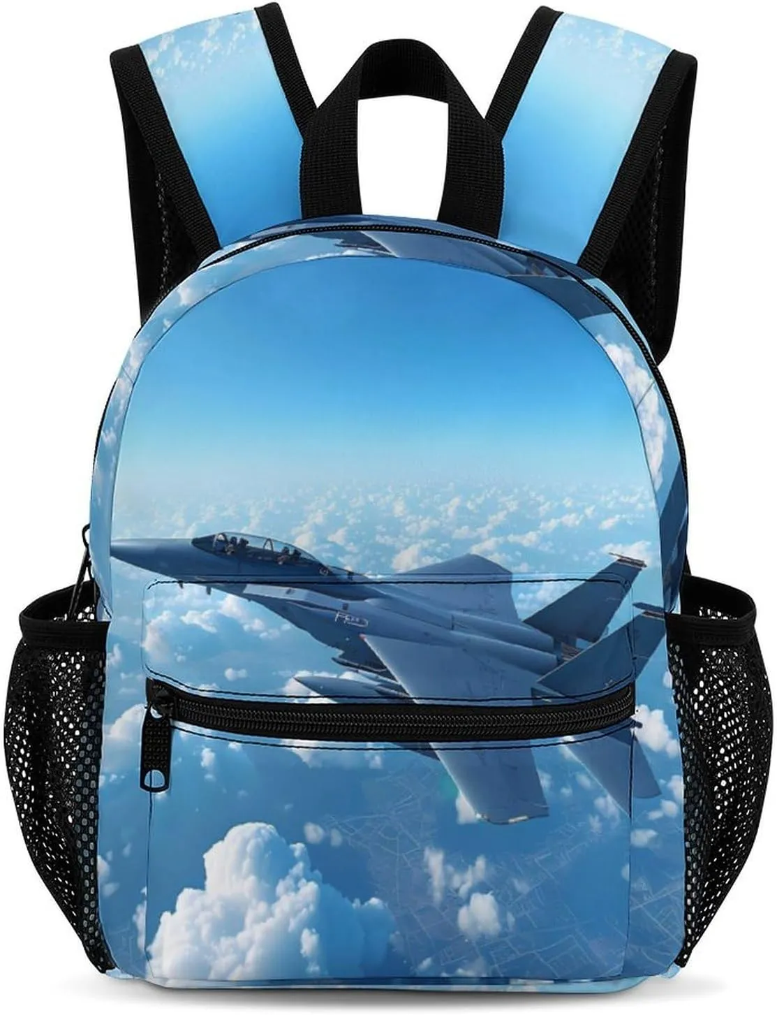 F-15 Eagle Jet Plane 13 Inch Backpack Waterproof Lightweight Travel Backpack Purse Hiking Daypack