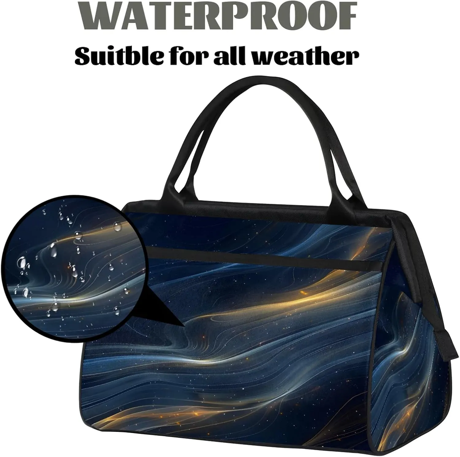 Fantasy Stars Galaxy Large Travel Duffel Bag Gym Tote Bag for Women Men Waterproof Weekend Overnight Bag Carry On Tote Luggage with Pocket Personal Item Bags Sports Bag fit Travel Sports Gym Yoga