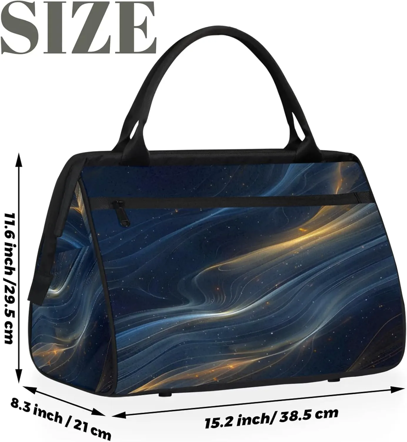 Fantasy Stars Galaxy Large Travel Duffel Bag Gym Tote Bag for Women Men Waterproof Weekend Overnight Bag Carry On Tote Luggage with Pocket Personal Item Bags Sports Bag fit Travel Sports Gym Yoga