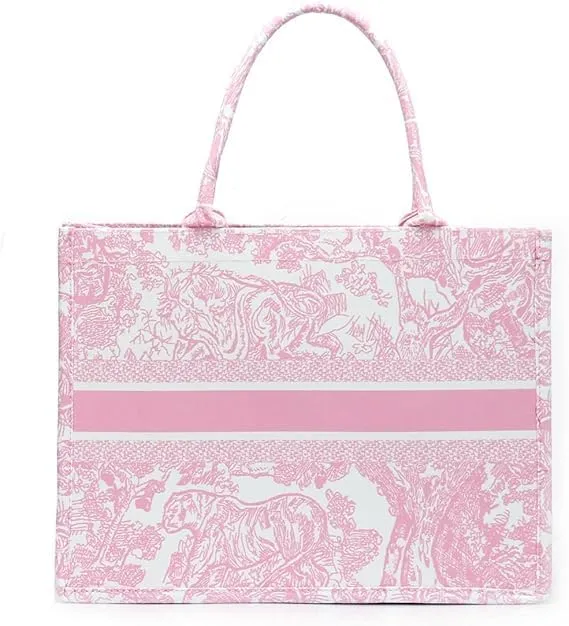 Fashion Luxury Women Tote Bag Cotton Linen Handbag Large Capacity Jacquard Retro Exquisite