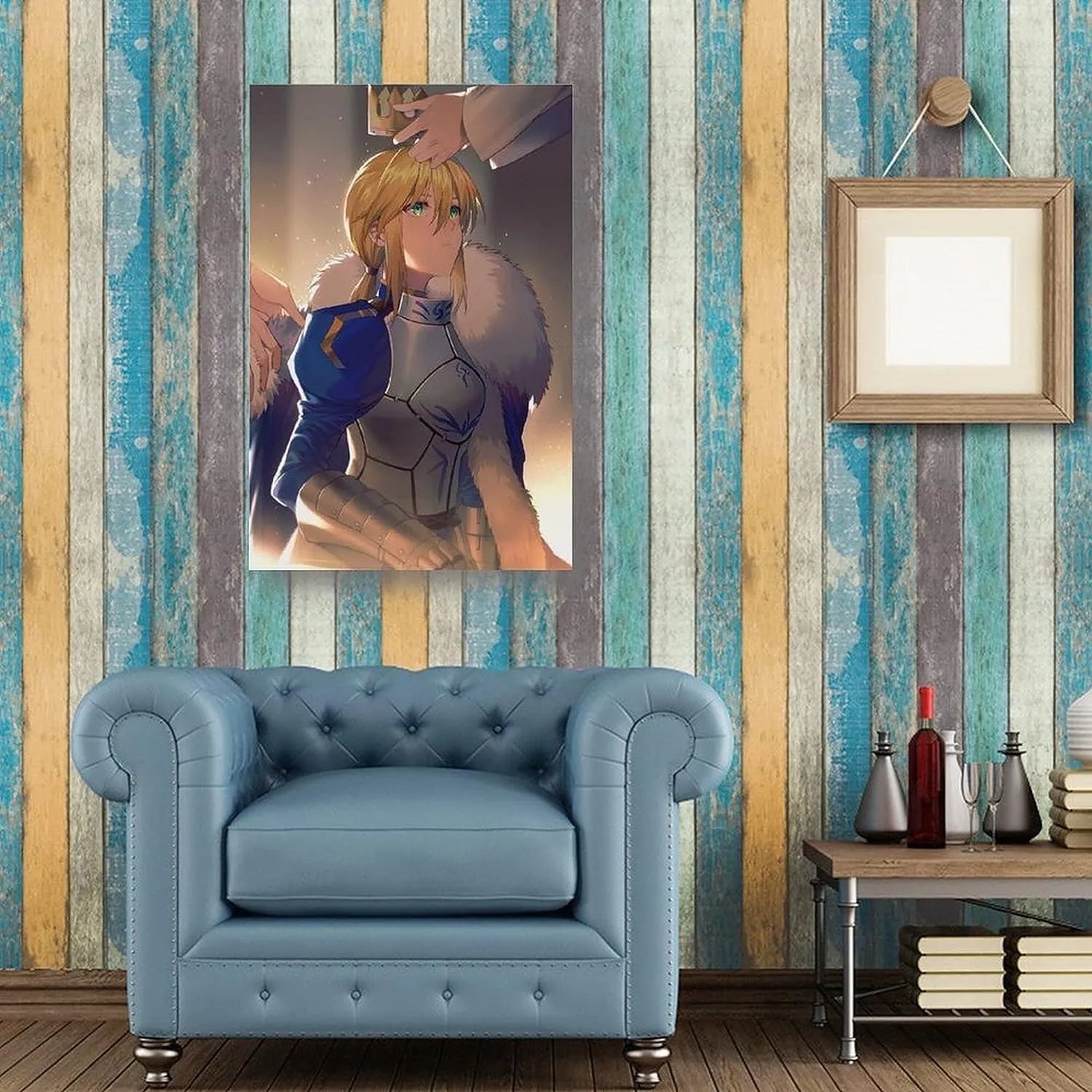Fate Saber Grand Order Altria Pendragon Japanese Anime Posters Poster Cool Artworks Painting Wall Art Canvas Prints Hanging Picture Home Decor Posters Gift Idea (Unframe,16"X24")