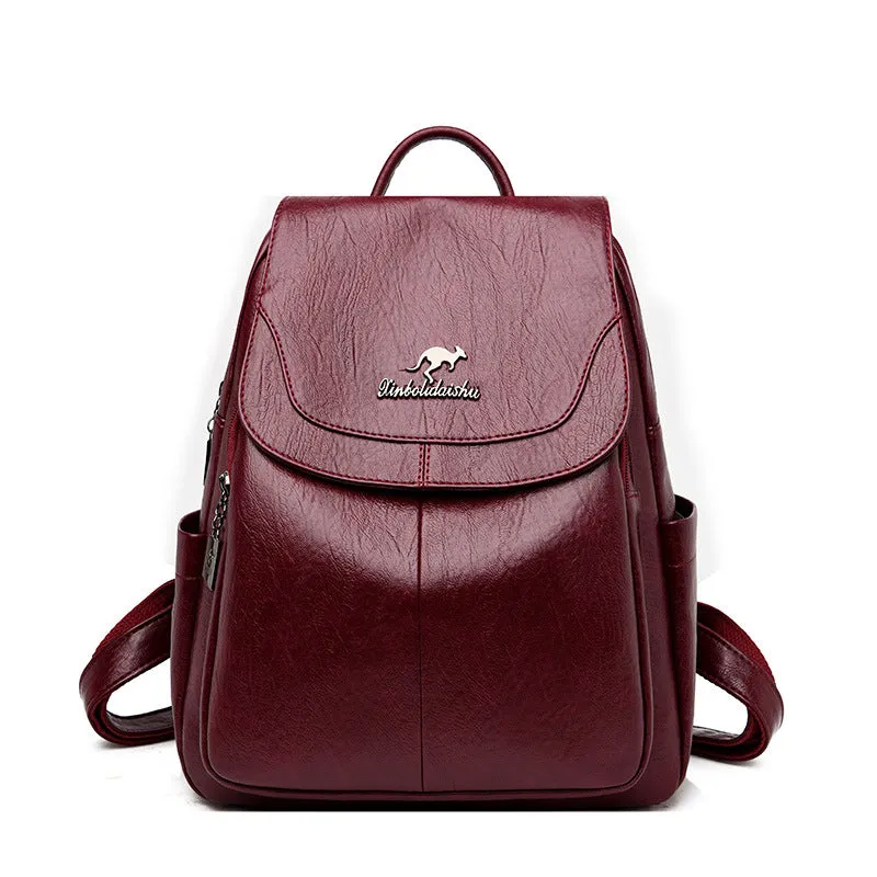 Female Versatile Large Capacity Soft Leather Bags