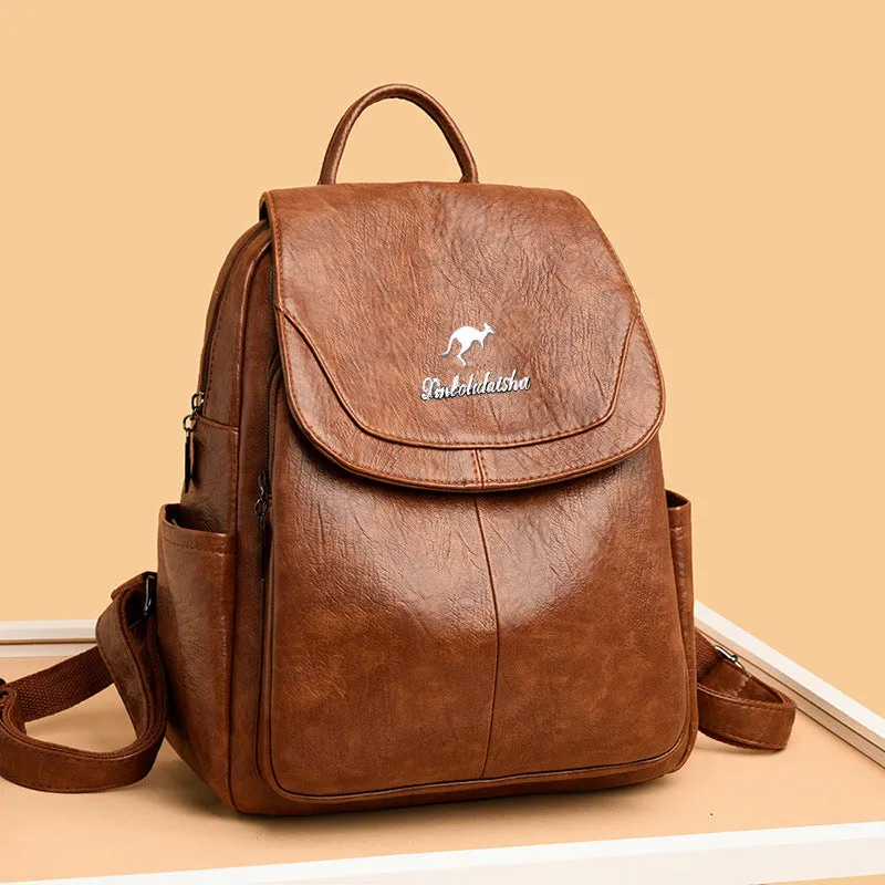 Female Versatile Large Capacity Soft Leather Bags