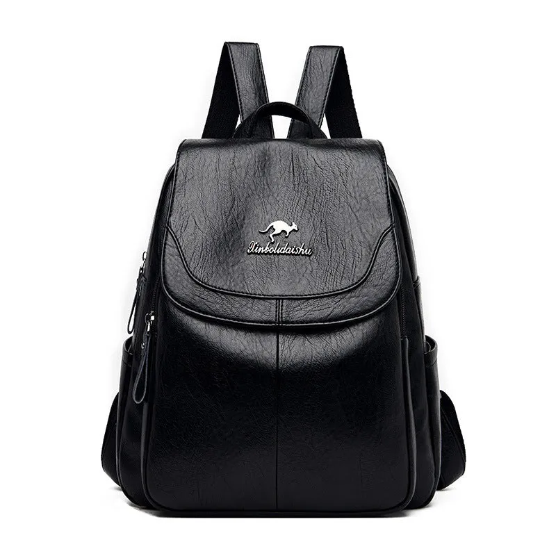 Female Versatile Large Capacity Soft Leather Bags