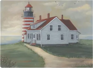 Fine Art Canvas West Quoddy at Sunrise Canvas Wall Decor by Artist Pam Britton for Living Room, Bedroom, Bathroom, Kitchen, Office, Bar, Dining & Guest Room - Ready to Hang - 20 in x 15 in