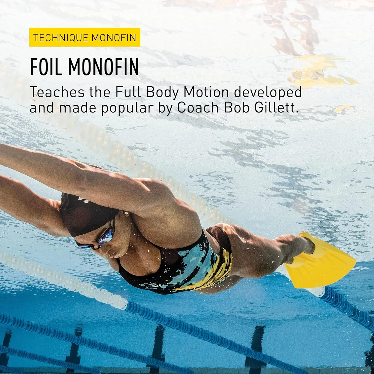 Finis Foil Monofin - Rubber Swimming Fin for Men and Women Swim Flipper to Strengthen Legs and Core - Adult Swim Fin for Swimming and Pool Accessories