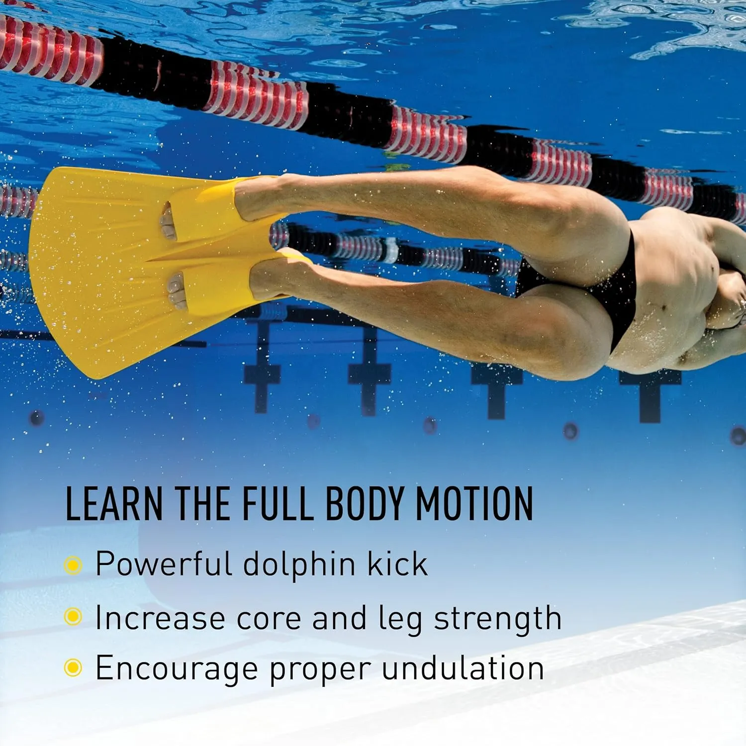 Finis Foil Monofin - Rubber Swimming Fin for Men and Women Swim Flipper to Strengthen Legs and Core - Adult Swim Fin for Swimming and Pool Accessories