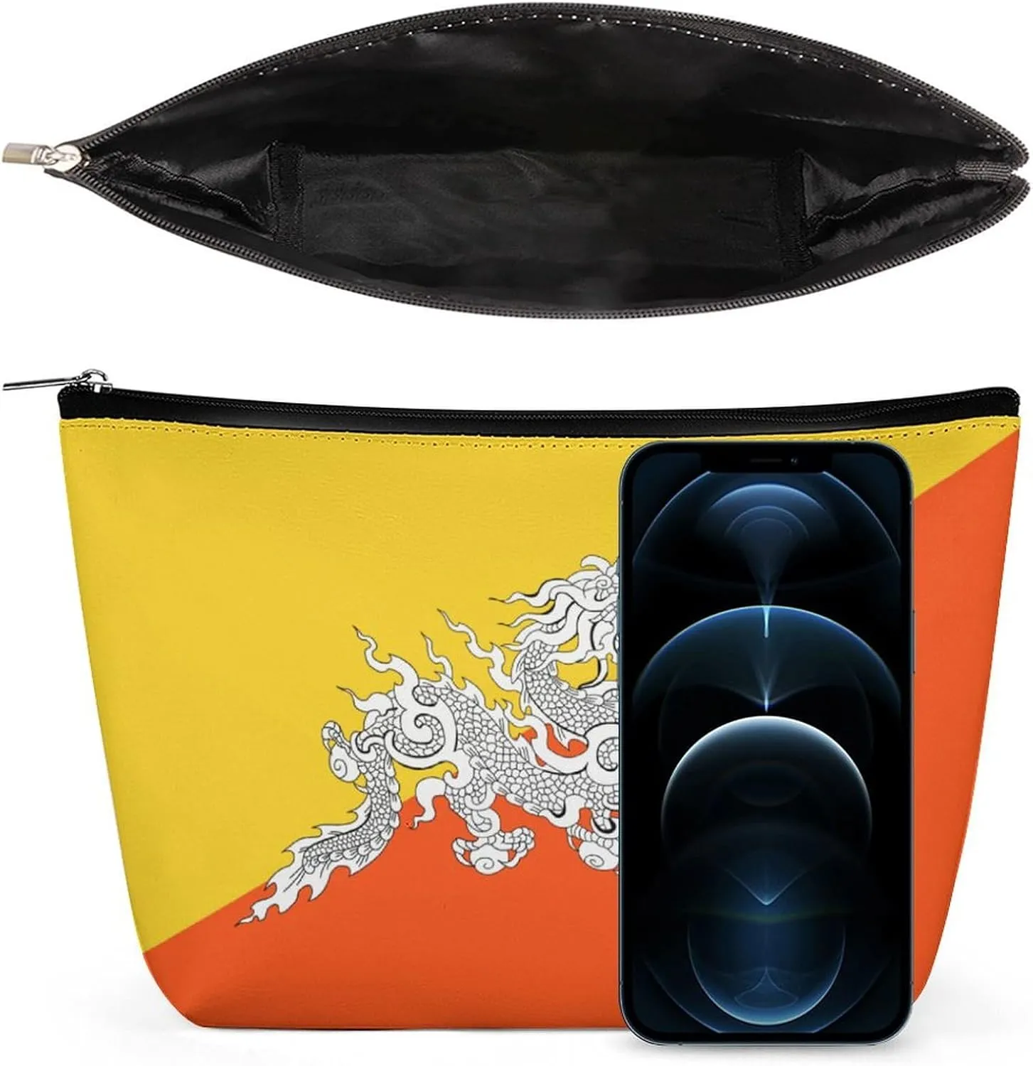 Flag of Bhutan Portable Travel Storage Cosmetic Bag,large Capacity Wash Bag One Size