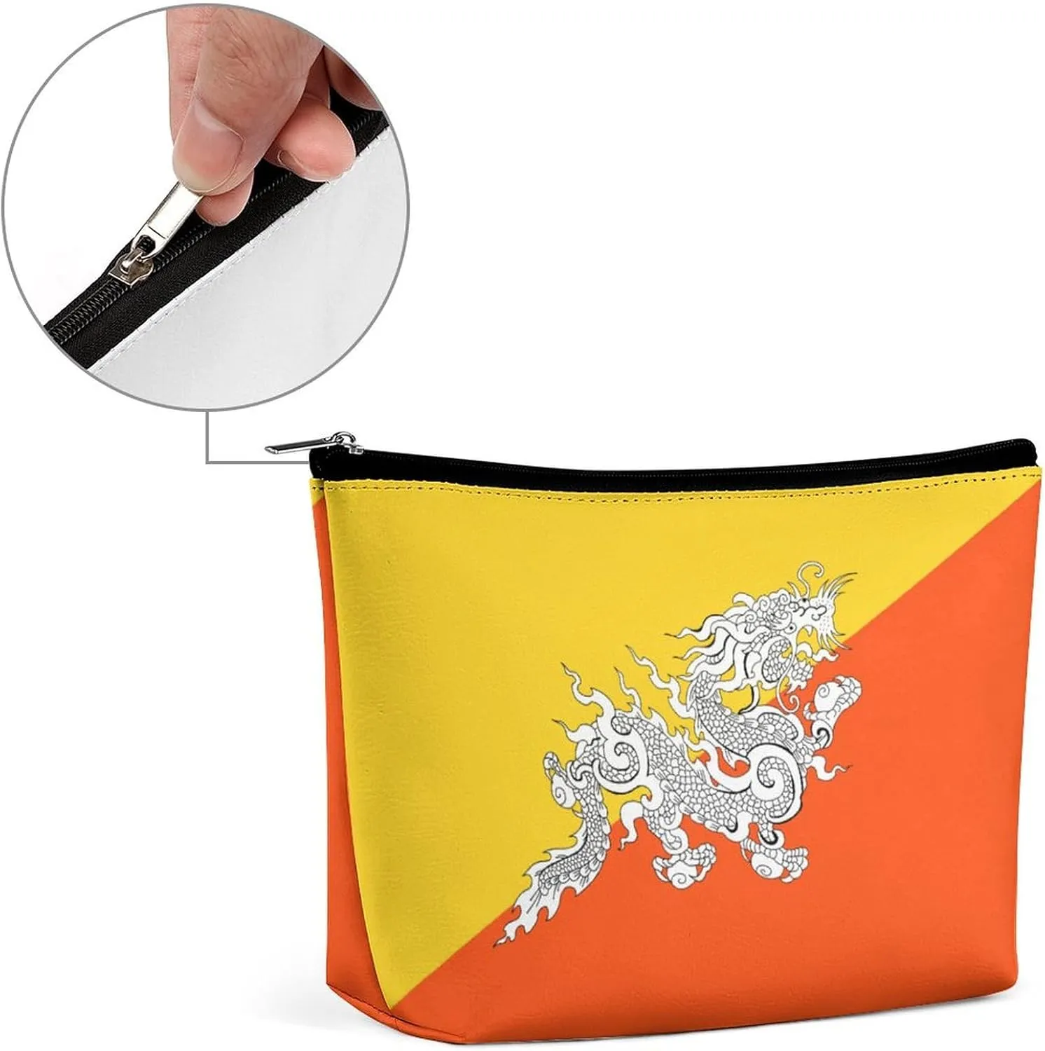 Flag of Bhutan Portable Travel Storage Cosmetic Bag,large Capacity Wash Bag One Size