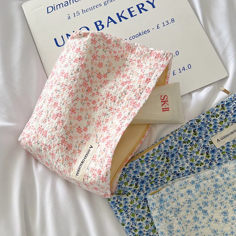 Floral Makeup Large Capacity Portable Storage Bags