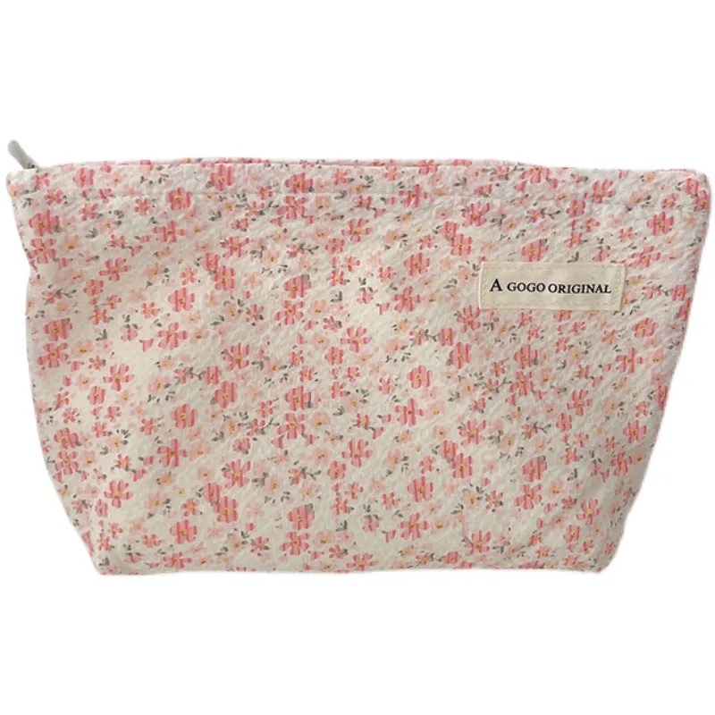 Floral Makeup Large Capacity Portable Storage Bags
