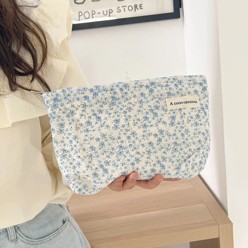 Floral Makeup Large Capacity Portable Storage Bags