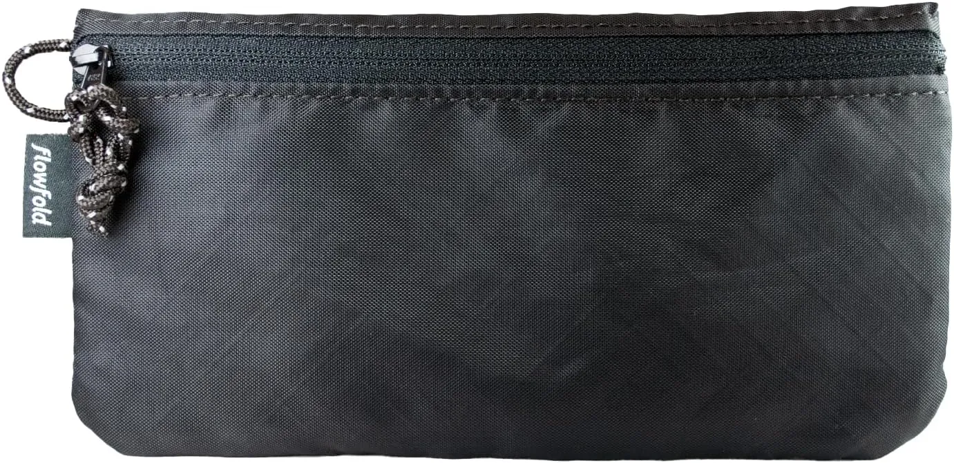 Flowfold Creator 100% Recycled Material Zipper Wallets for Women - Wallet with Phone Pouch & Wristlet Pouch Wallets Made in USA (Black, Recycled Material)