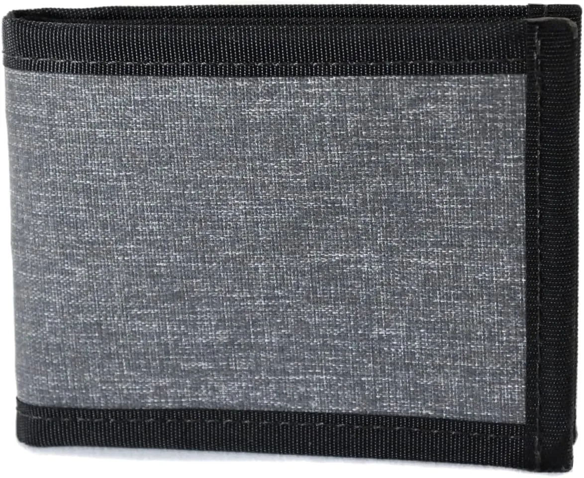Flowfold Recycled Wallets - Recycled Material Vanguard Bifold Wallet, Front Pocket Wallet, Slim Minimalist Wallets Made in USA (Heather Grey, Recycled Material)