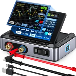 FNIRSI DPS-150 DC Power Supply Variable, 30V 5A Adjustable DC CNC Power Supply with 4-Digit IPS Display, <20mV Power Ripple, PD/QC/DC Input, PC Programmable Switching Power Supply (NO Power Adapter)
