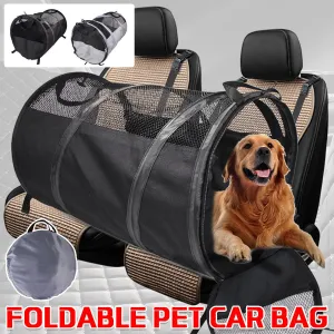 Foldable Pet Car Carrier Bag Breathable Travel Tent Portable Safety Kennel