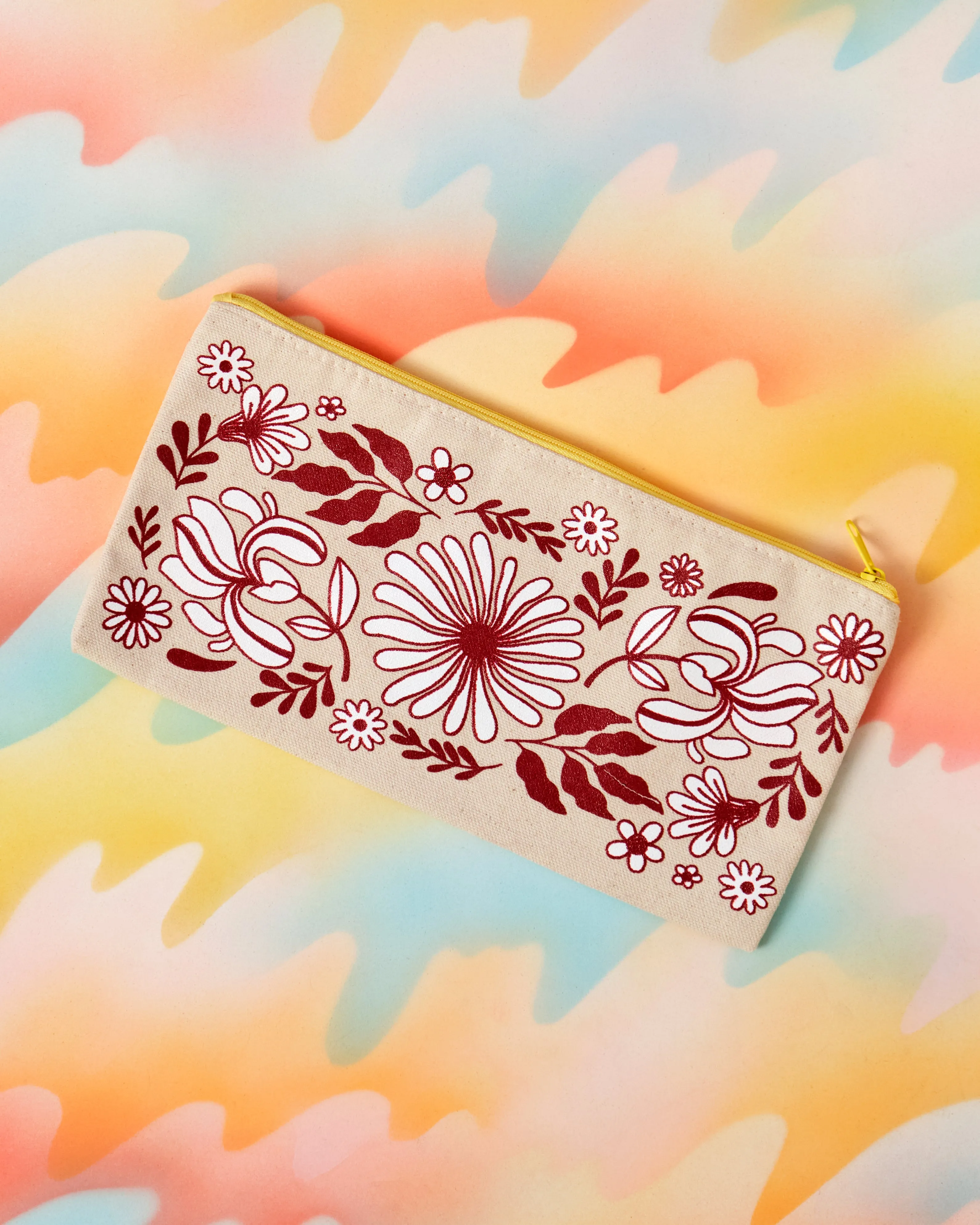 Folk Floral Artist Pouch