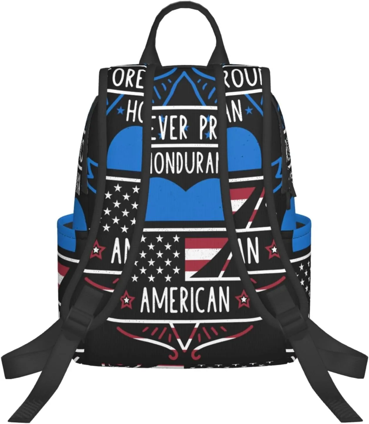 Forever Proud Honduran American Flag Casual Backpacks Large Capacity Laptop Backpack Sports Fitness Rucksack Travel Carry-On Daypack Work Bag for Outdoor Camping