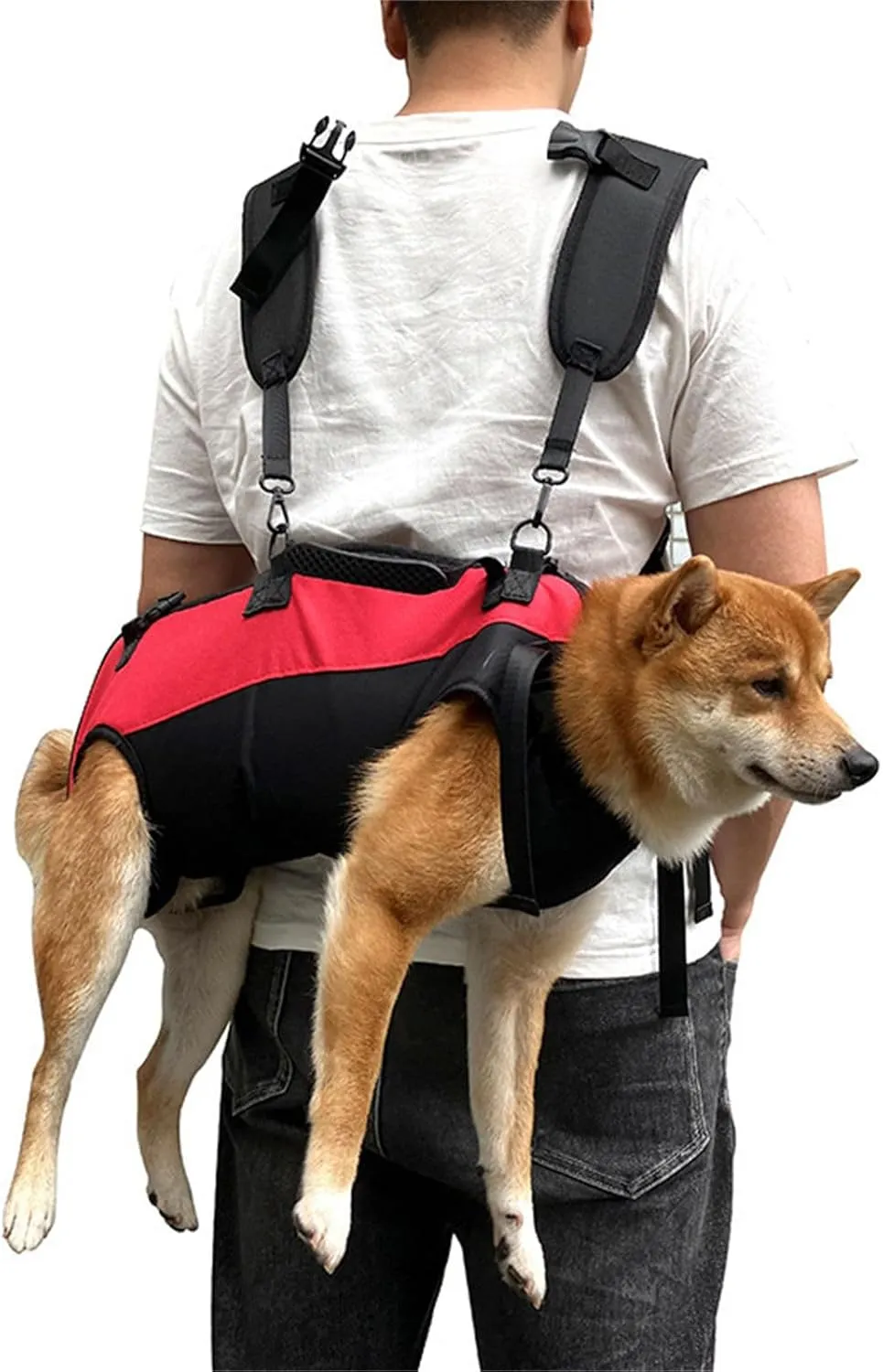 Four Legged Pet Travel Bag with Breathable Oxford Fabric Adjustable Shoulder Strap Carrier Bag for Small to Large Breeds