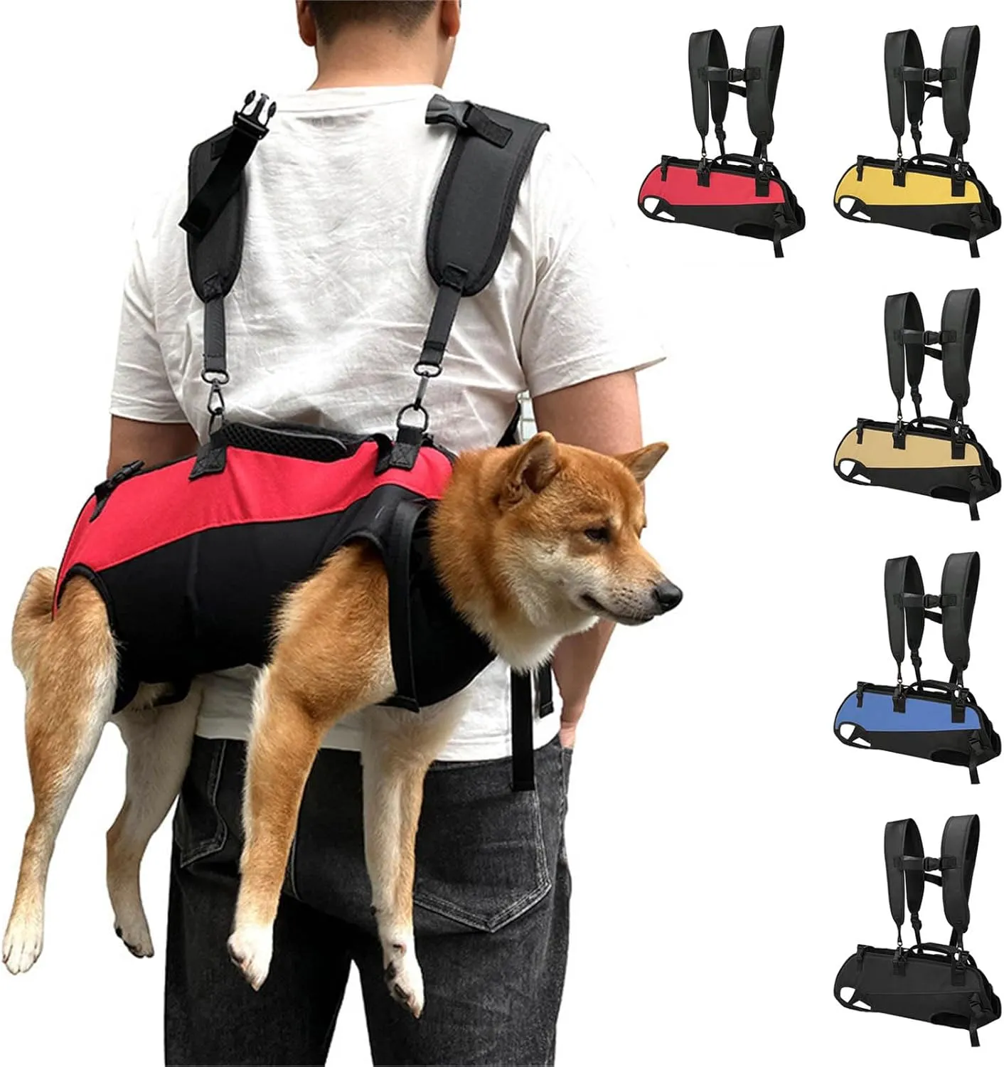 Four Legged Pet Travel Bag with Breathable Oxford Fabric Adjustable Shoulder Strap Carrier Bag for Small to Large Breeds