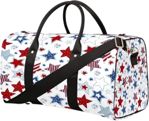 Fourth Of July Independence Memorial Day Travel Duffle Bag for Men Women Large Overnight Weekender Bag Lightweight Duffel Bag Sports Gym Bag Foldable Carry on Luggage Bag