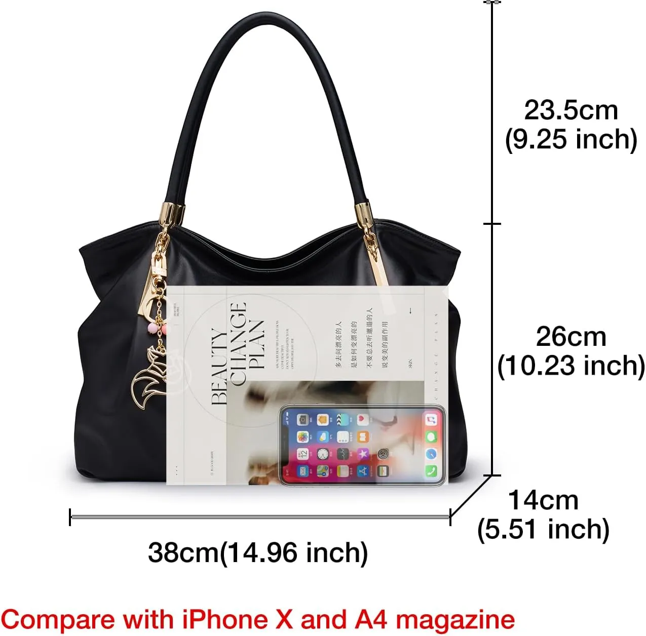 FOXLOVER Large Capacity Tote Handbags for Women, Women's Top-handle Bags Fashion Shoulder Bags Purses Minimalist design