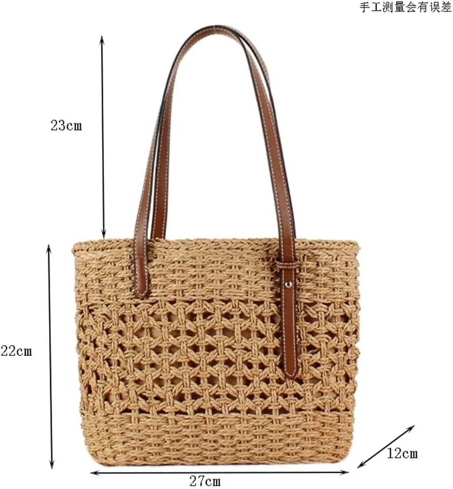 French foreign large capacity bag beach vacation solid color versatile tote bag shoulder bag