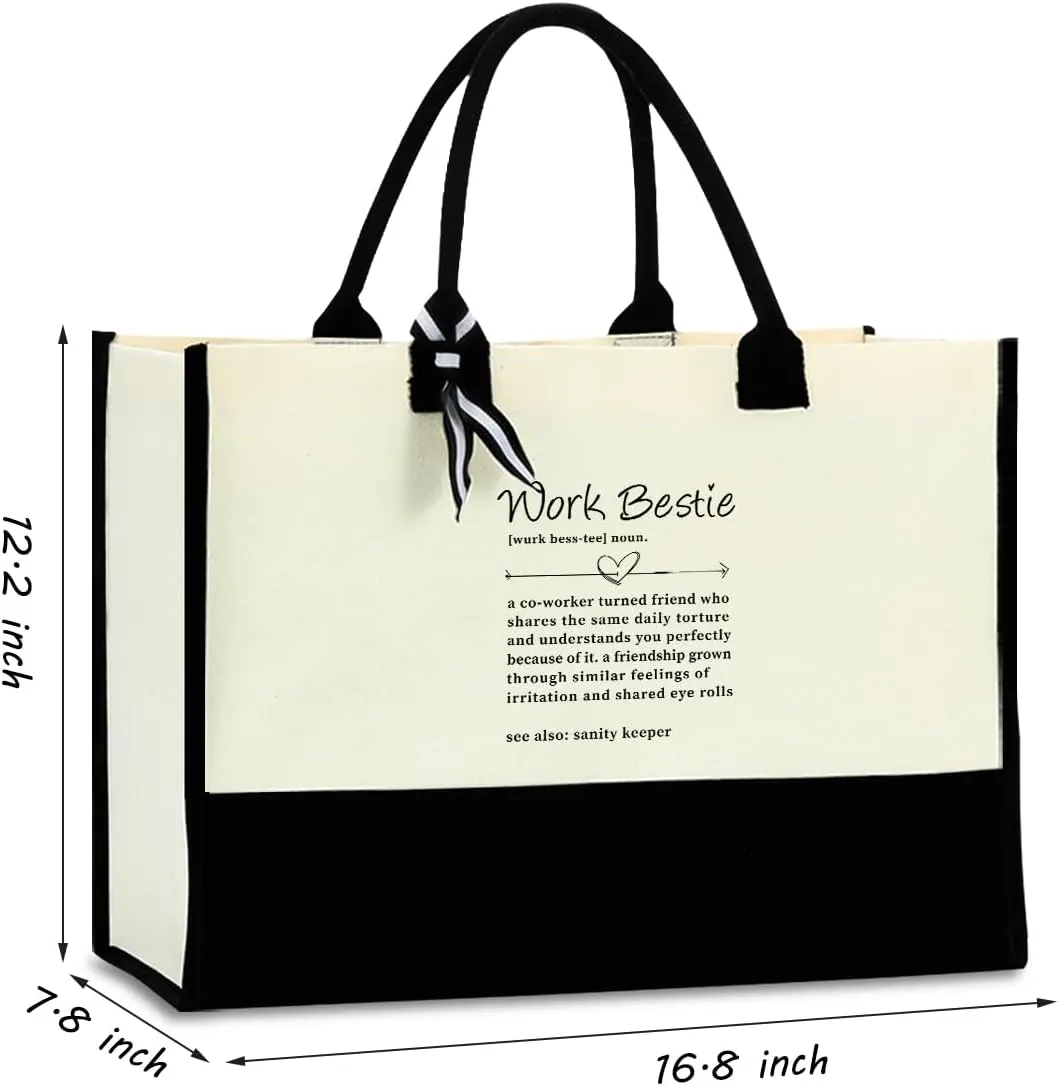Friendship Gifts Work Besties Soul Sister Gifts for Women, Thank You Gifts Waterproof Tote Bag Beach Bag, Sunshine Gifts
