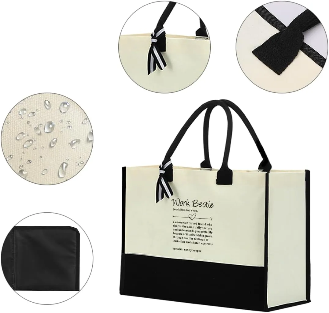 Friendship Gifts Work Besties Soul Sister Gifts for Women, Thank You Gifts Waterproof Tote Bag Beach Bag, Sunshine Gifts