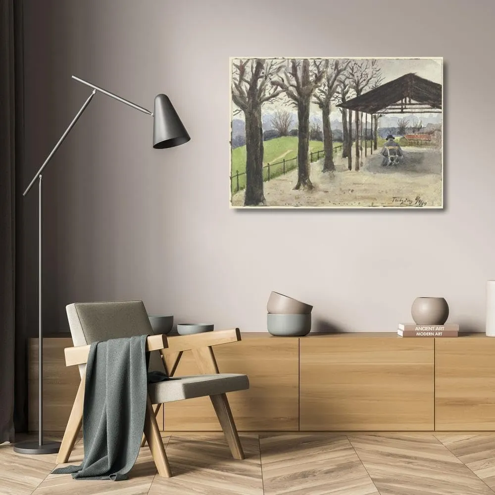 Fritz Hauck 24x18 Gallery Wrapped Canvas Museum Art Print Titled: View from Tutzing (1899)