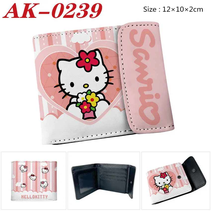 Full Color Hidden Hook Leather Short Men's Wallets