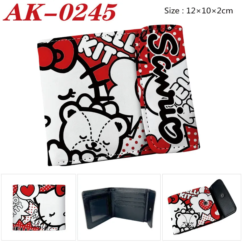 Full Color Hidden Hook Leather Short Men's Wallets