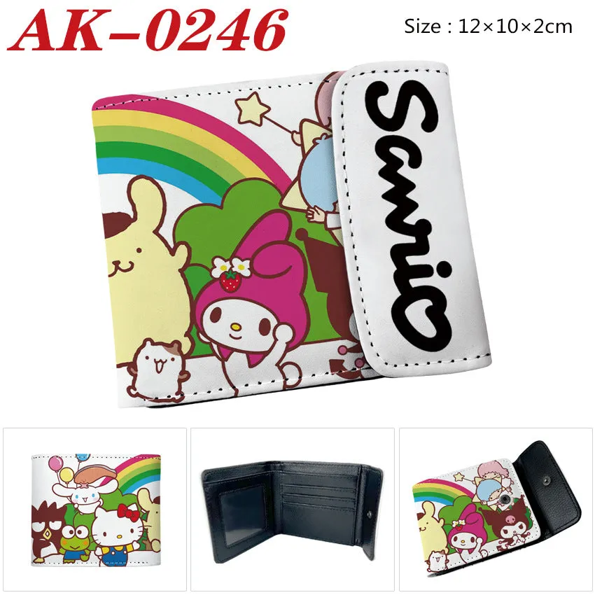 Full Color Hidden Hook Leather Short Men's Wallets