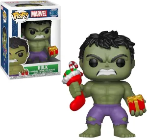 Funko Hulk: x POP! Marvel Holiday Vinyl Figure & 1 PET Plastic Graphical Protector Bundle [#398 / 33984 - B]