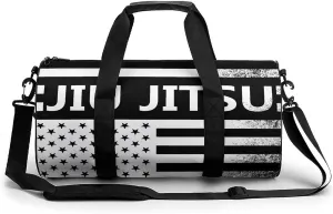 FunnyStar American Flag Jiu-Jitsu Gym Bag for Women and Men Travel Duffel Bag for Sports Print Gymbag White-style 17.7in/9in/9in FunnyStar