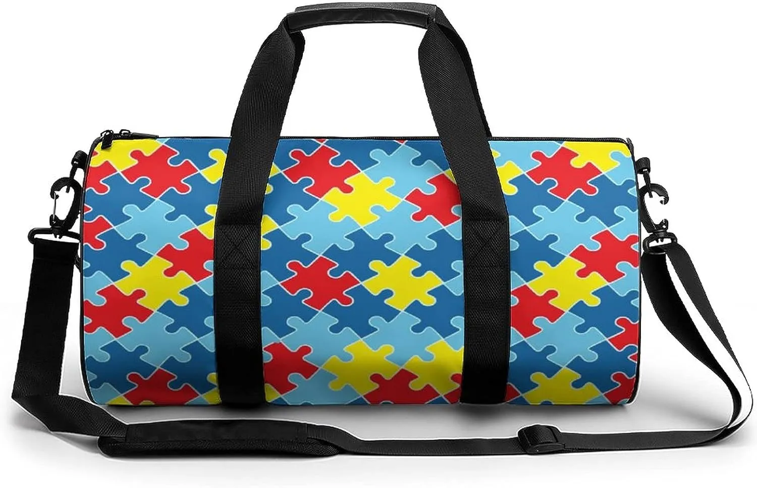 FunnyStar Autism Awareness Puzzle Gym Bag for Women and Men Travel Duffel Bag for Sports Print Gymbag