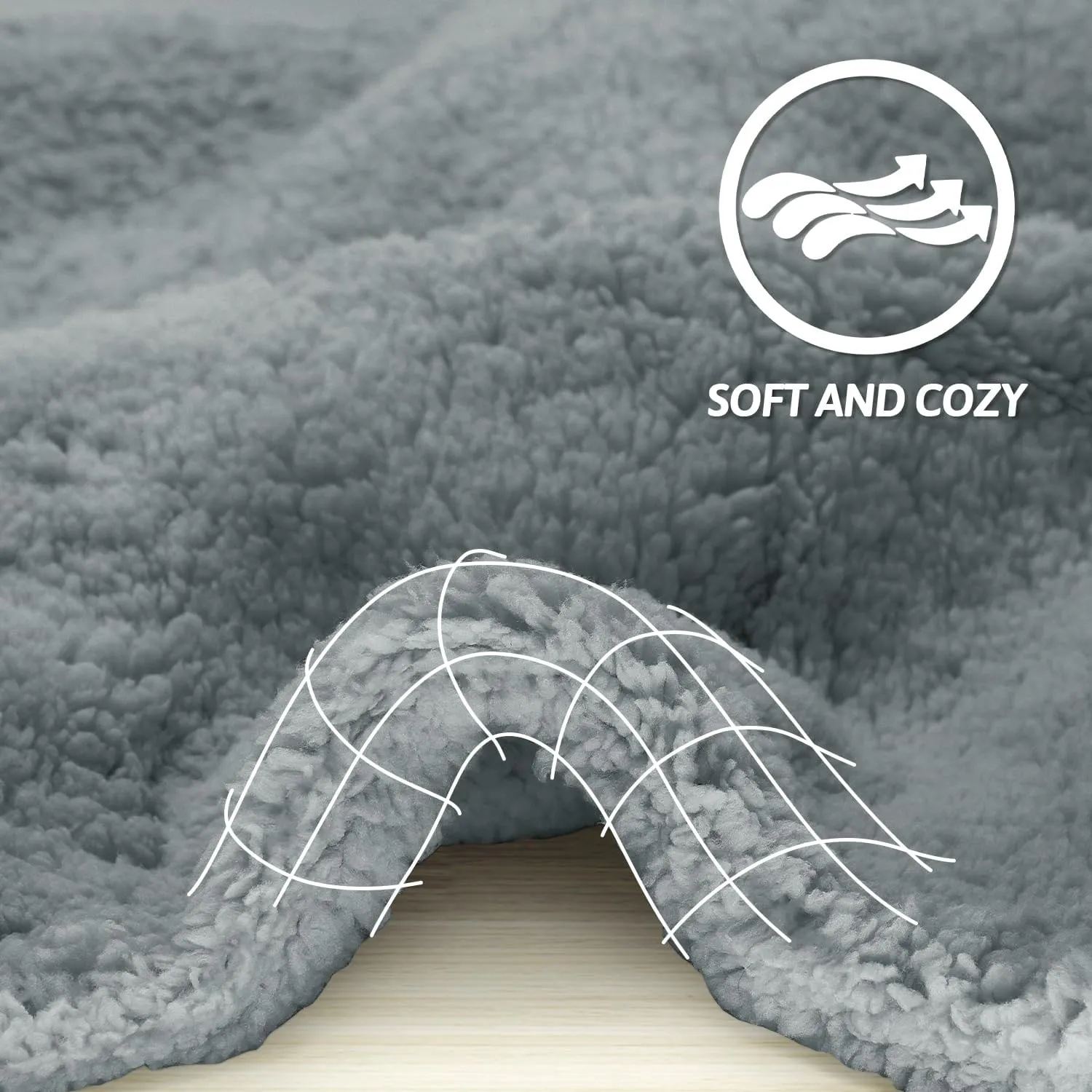 furrybaby Dog Blanket Soft Dog Blankets for Large Dogs Puppy Essentials Washable Sherpa Fleece Cat Blanket 41x65 Inches for Bed Furniture Couch Sofa (X Large, Grey)