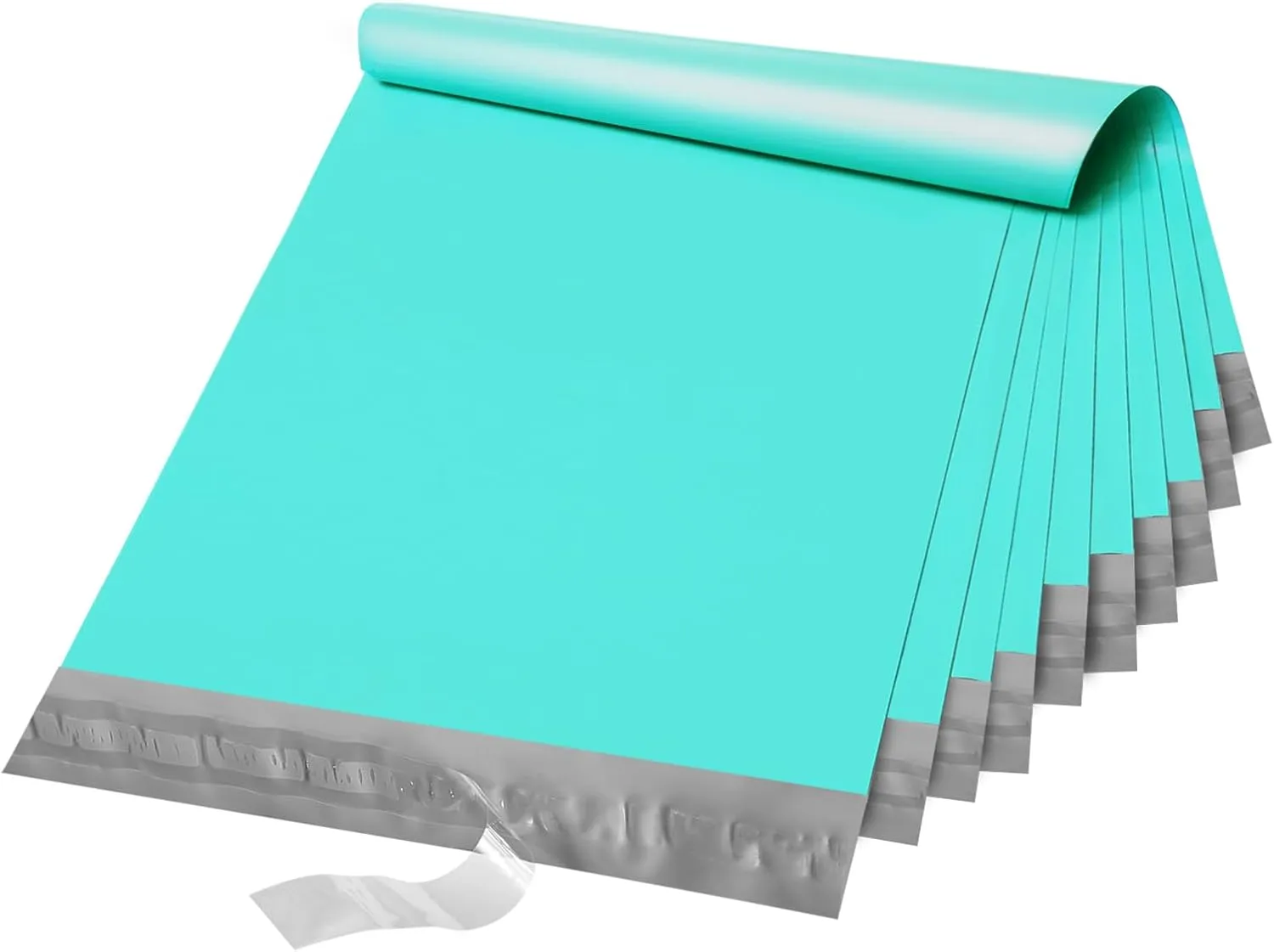 Fuxury 19x24 Inch 100 Pack Large Poly Mailers Shipping Envelopes Bags Teal,Self Adhesive Mailers Poly Shipping Bags for Small Clothing Business,Waterproof and Flexible polymailers,Keep Items Protected