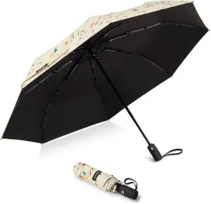 G4Free UPF 50  UV Protection Large Travel Umbrella 42/46 Inch Auto Open Close Windproof Sun Blocking Umbrella