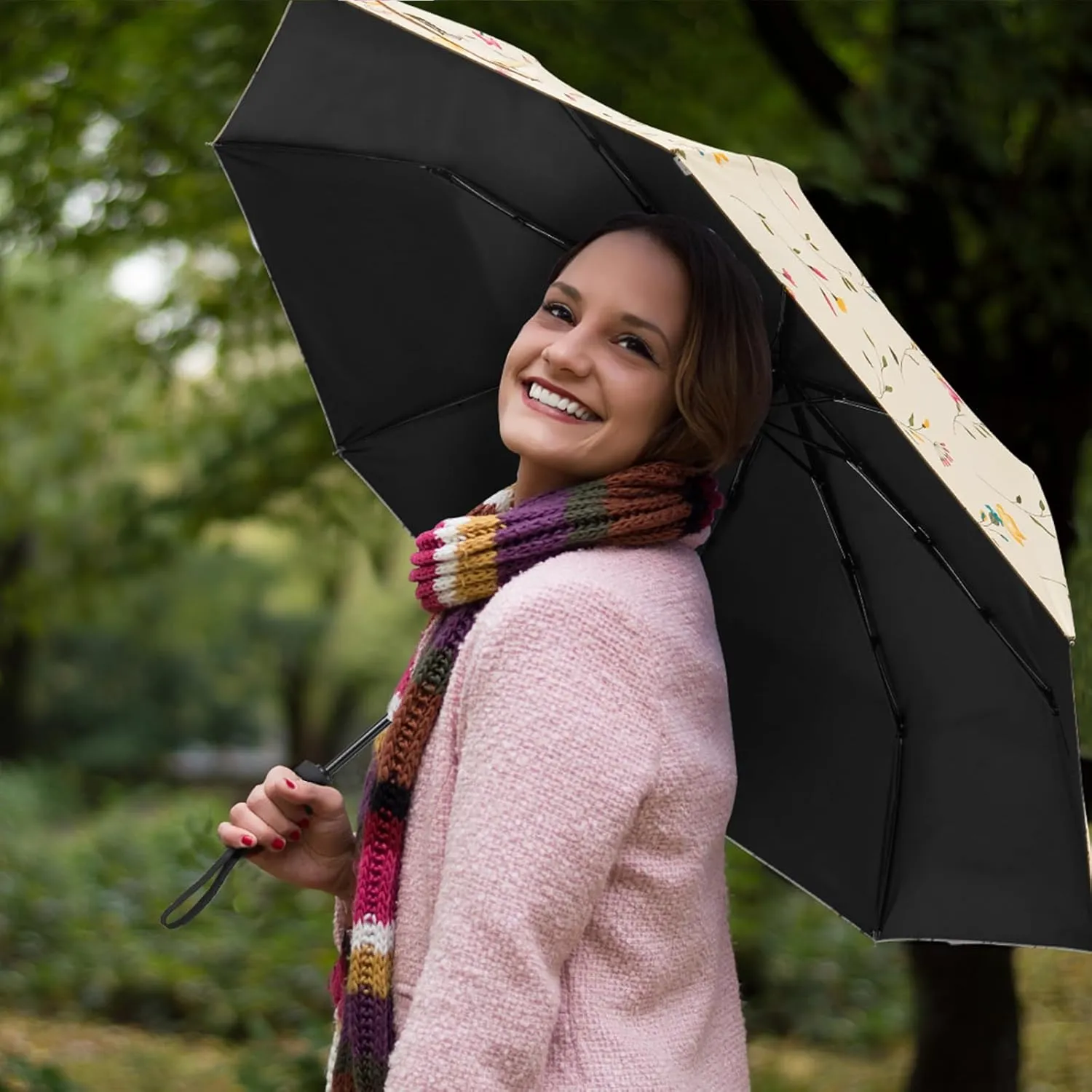 G4Free UPF 50  UV Protection Large Travel Umbrella 42/46 Inch Auto Open Close Windproof Sun Blocking Umbrella