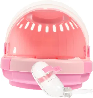 GANAZONO Portable Hamster Carrier Lightweight Small Pet Holder for Travel Durable Easy to Clean for Guinea Pig Hedgehog and Squirrel Outdoor Carrying Case