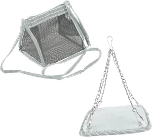 Garneck 2pcs Small Pet Sling Bag with Hammock Breathable Carrier for Hamsters Chinchillas Other Small Animals for Outdoor Travel Comfortable Environment