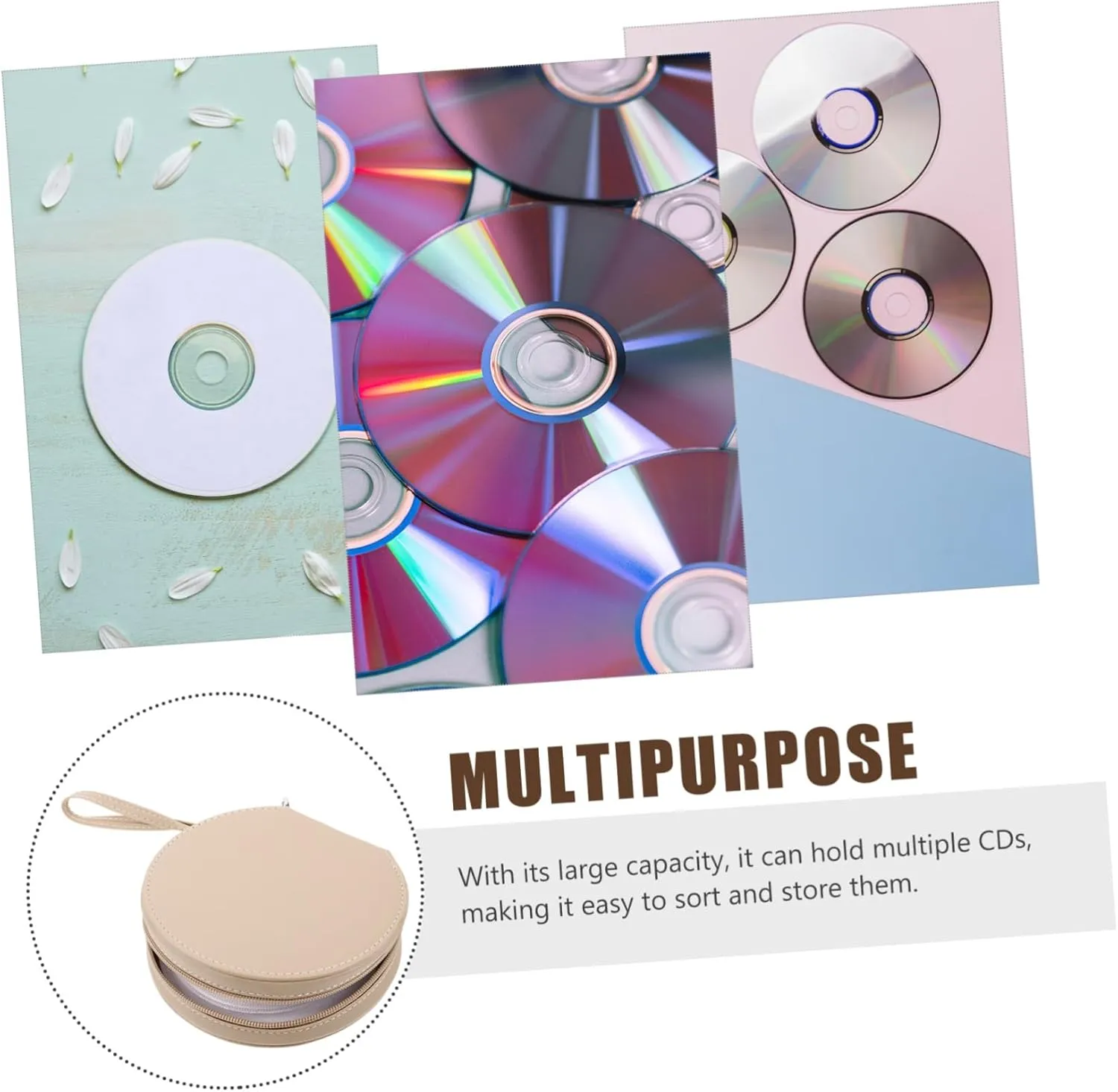 Gatuida 5pcs Car CD Package CD Carrying Case Travel CD Case Disc Storage Pouch CD Storage Bag Disc Holder Case Album Case Disc Bag Dvd Storage Case CD Case Holder CD Pouch Dvd Case Dvd Bag