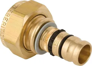 Geberit MEPLA Multi-Layer Crimp Connector with Bronze Nut 40-1 1/4 Inch