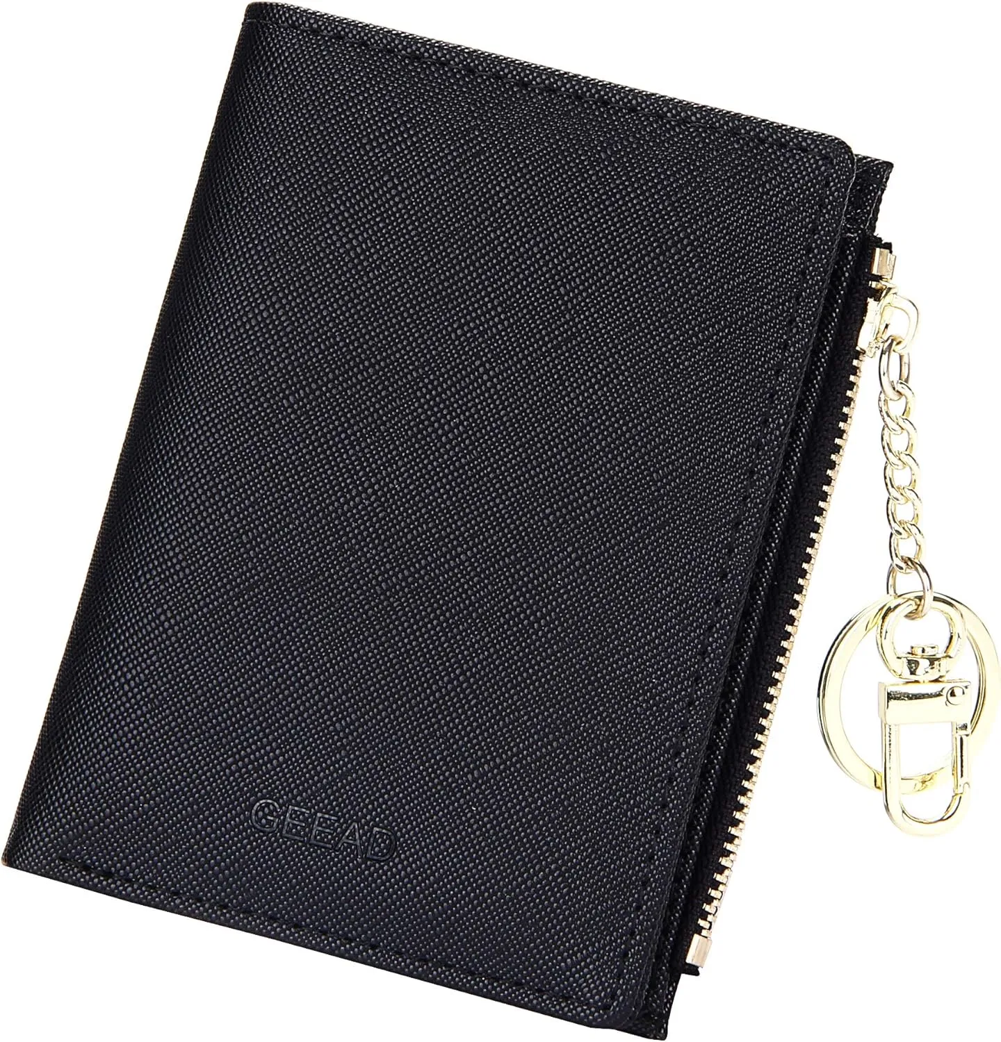 GEEAD Small Wallets for Women Bifold Slim Coin Purse Zipper ID Card Holder