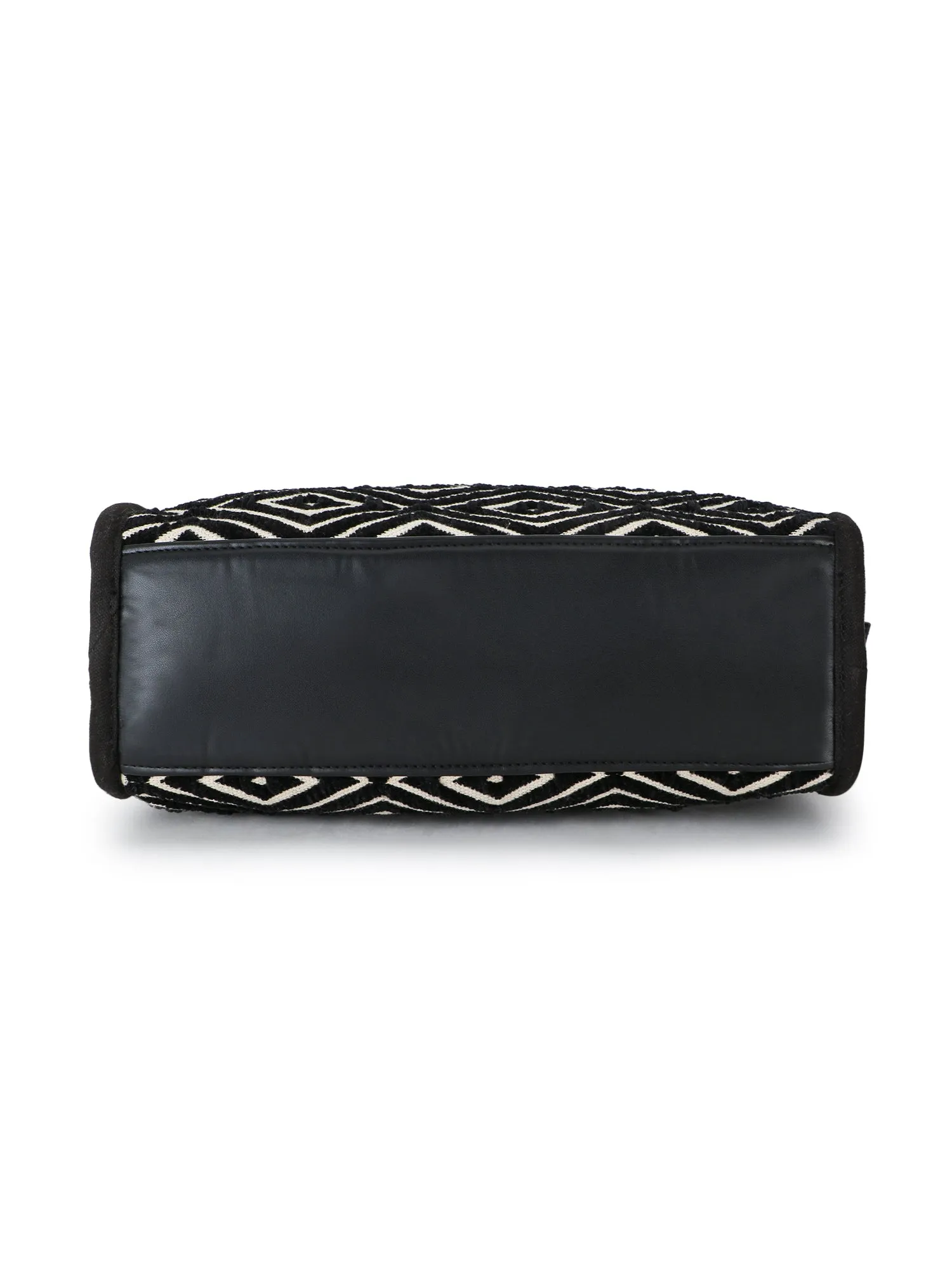 Geomat Jacquard Cotton Canvas Diamond Self Design Handheld Bag