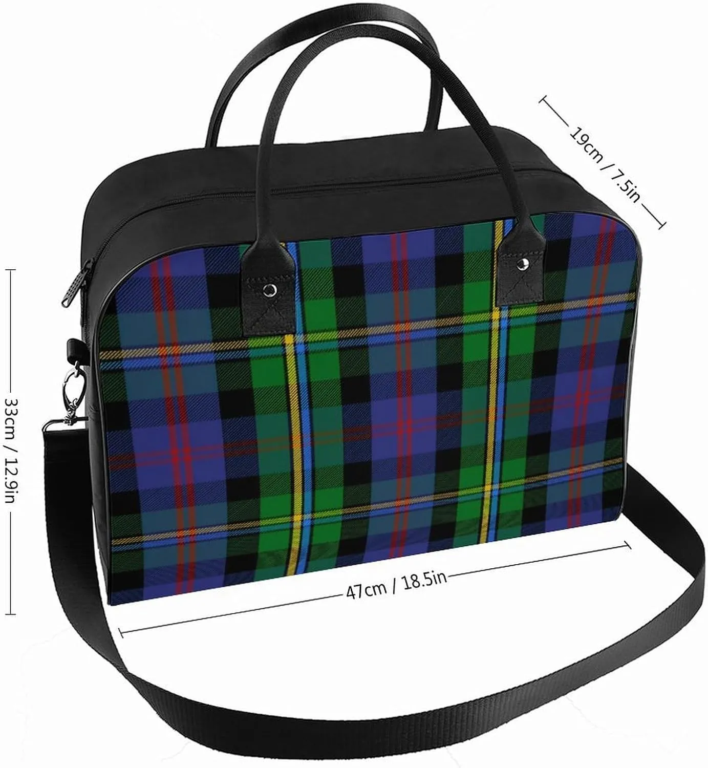 Geometrics Grey Silver Fashionable Large Capacity Travel Handbag Unisex