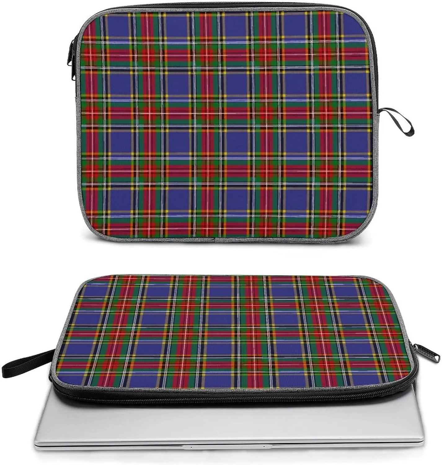 Geometrics Grey Silver Large Capacity Portable Laptop Case Unisex