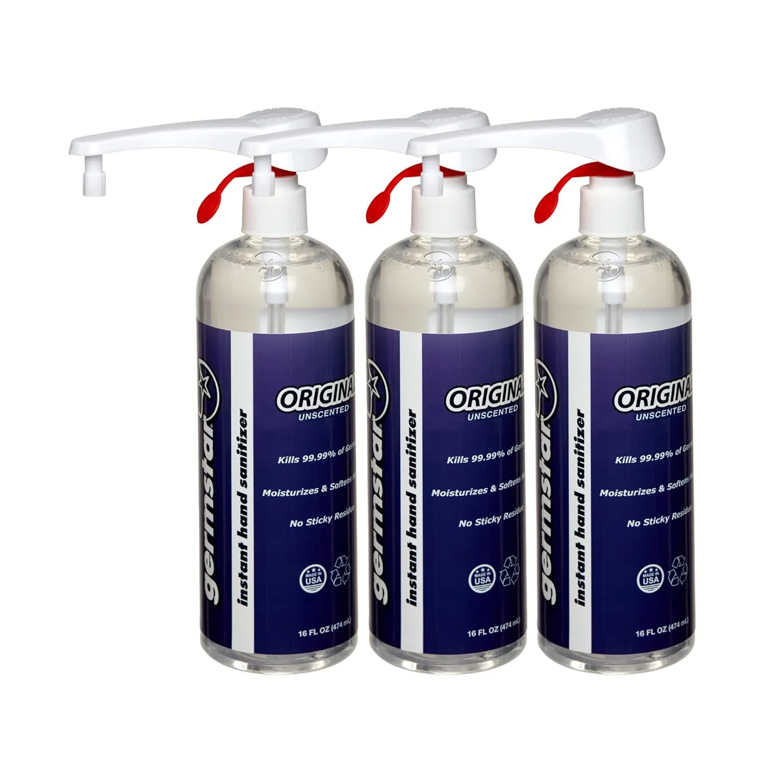 Germstar Hand Sanitizer 16oz. Original Pump Bottle (3 Pack)