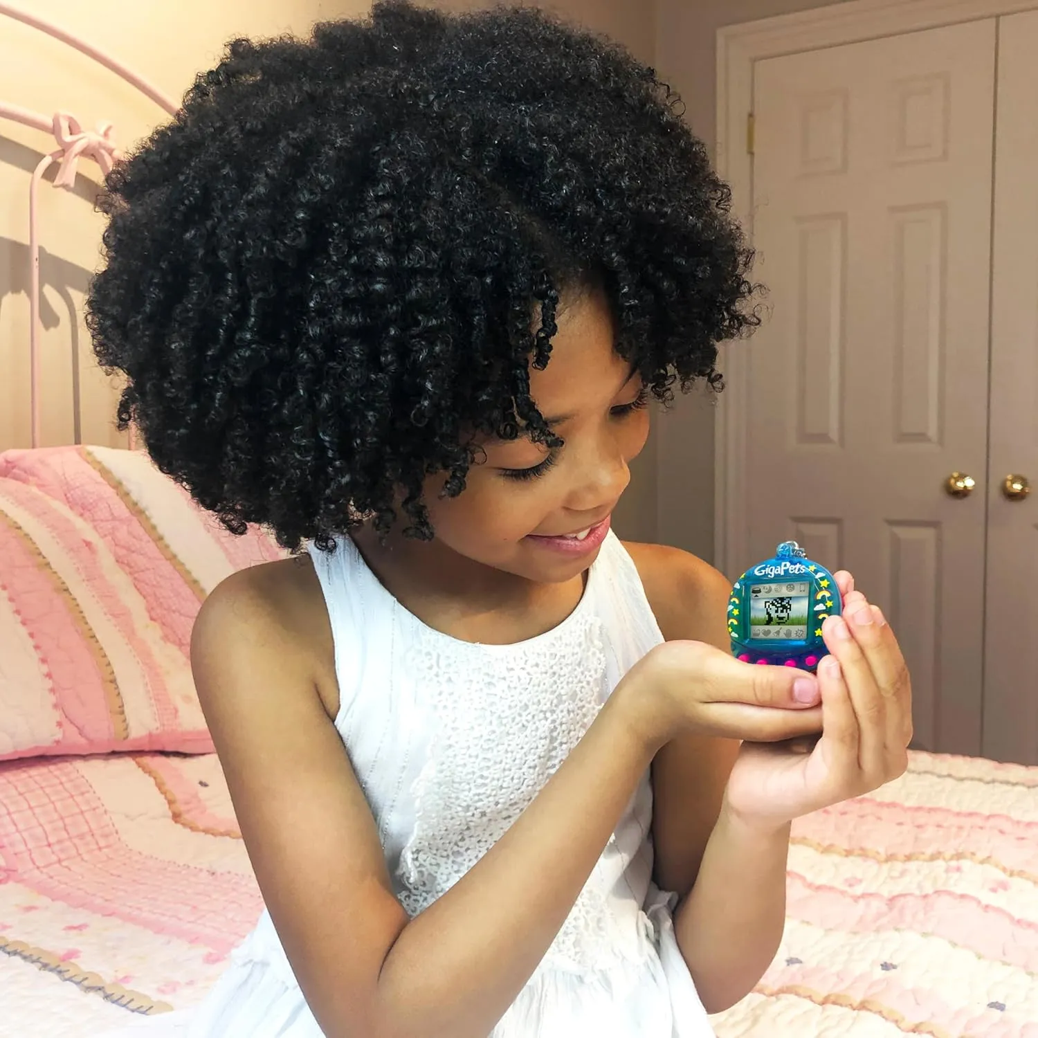 Giga Pets Angelic Unicorn Interactive Digital Pet, Upgraded Collector’s Edition Virtual Pets for Kids, 600  Animations, 90’s Gaming, Boys, Girls Toys